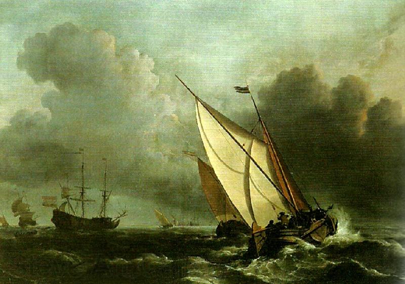 willem van de velde  the younger a rising gale Germany oil painting art